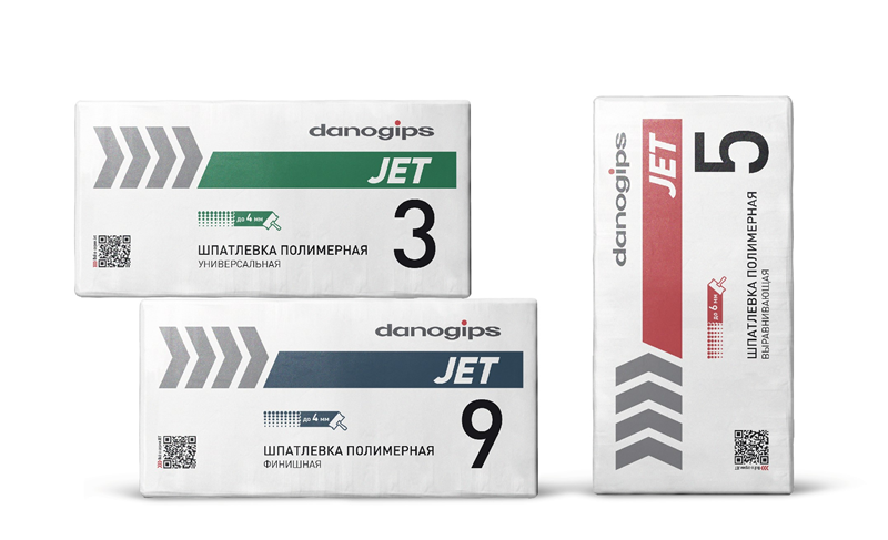 Серия шпатлевок JET